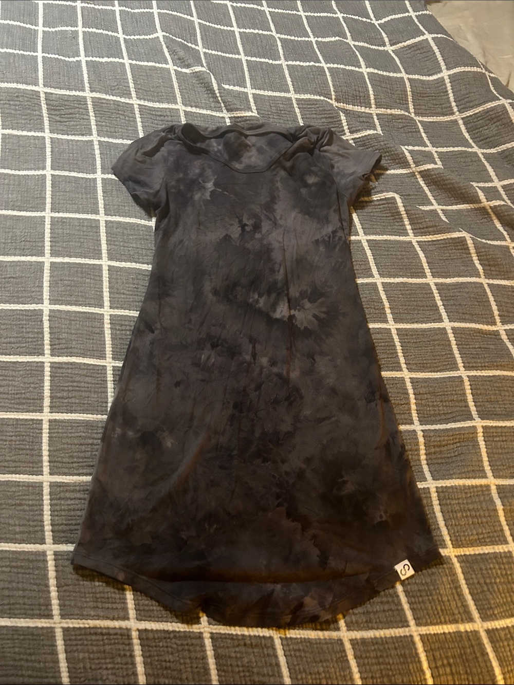Curves and combat boots Black Tie-Dye Mini Dress